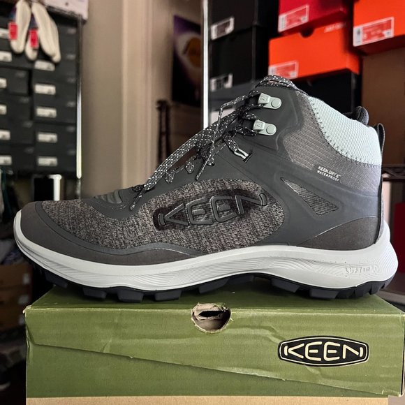 KEEN Terradora Mid Flex Waterproof Hiking Trail Boots Women's Magnet/Cloud Blue - Picture 4 of 16